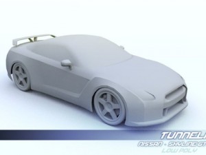 low poly nissan skyline gtr r35 Model 3D