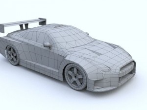 low poly nissan skyline gtr r35 custom Modello 3D