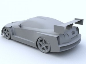 low poly nissan skyline gtr r35 custom Modello 3D