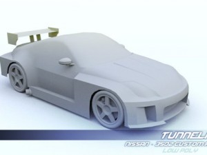 low poly nissan 350z custom Model 3D