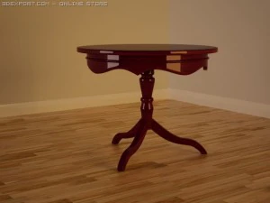 cherry table and chairs 3D Model