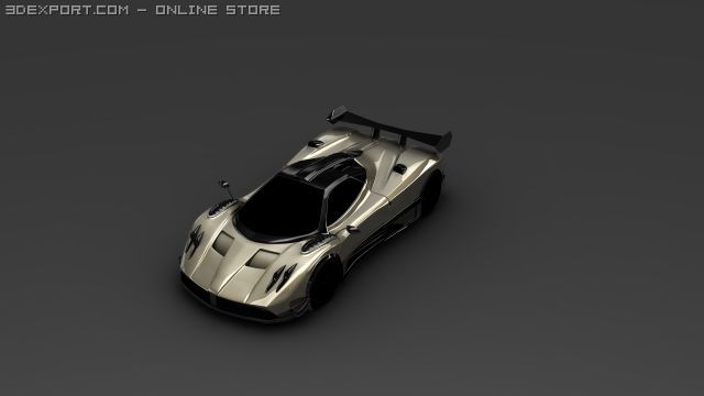 pagani zondahighly detailed 3D Model .c4d .max .obj .3ds .fbx .stl .blend 
