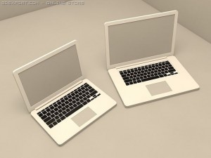 apple macbook 13 and 17 inch 3D Model
