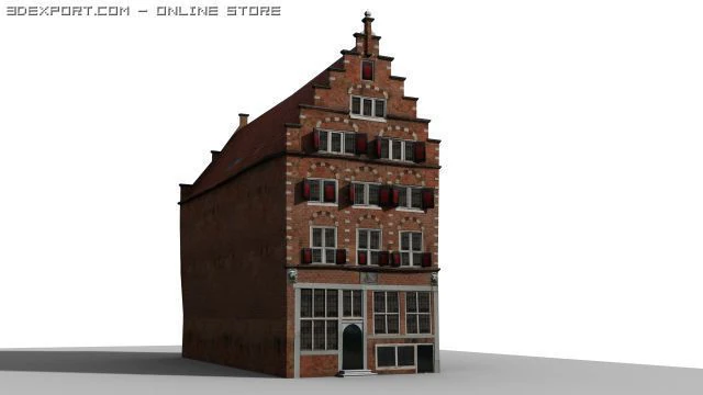 medieval house 3D Model .c4d .max .obj .3ds .fbx .stl .blend 