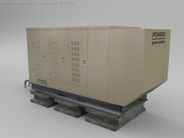 electric generator 3D Model .c4d .max .obj .3ds .fbx .stl .blend 
