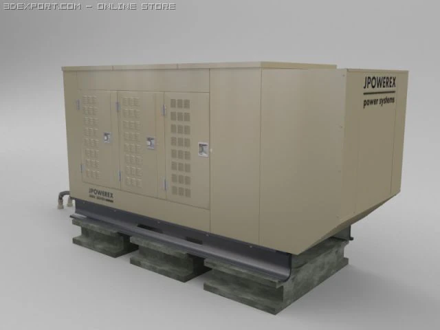 electric generator 3D Model .c4d .max .obj .3ds .fbx .stl .blend 