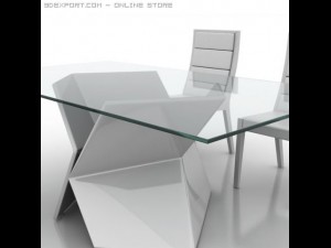 dinning chair and table Model 3D