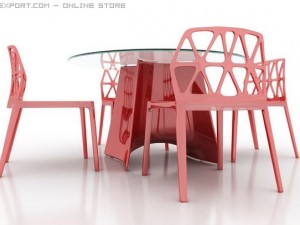 dinning chair and table 3D Model
