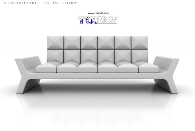 dix sofa Modèle 3D .c4d .max .obj .3ds .fbx .stl .blend 