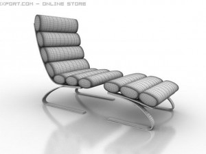unico modern chaise 3D Model