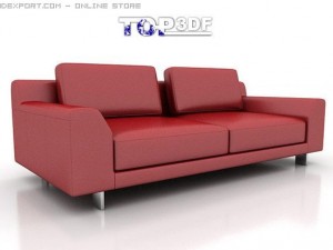 calligaris newport sofa Model 3D