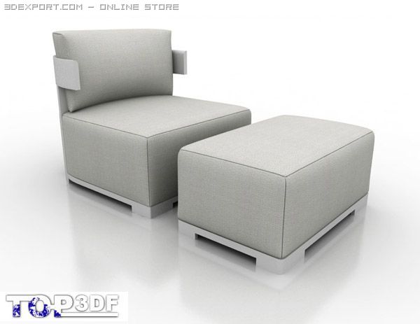 porada bea armchair Modello 3D .c4d .max .obj .3ds .fbx .stl .blend 