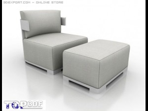 porada bea armchair Model 3D