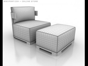 porada bea armchair Modello 3D