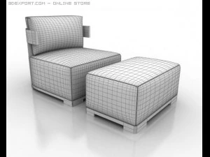 porada bea armchair 3D Model
