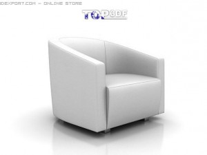 calia scarlett armchair Model 3D