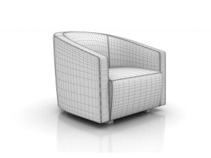 calia scarlett armchair 3Dモデル
