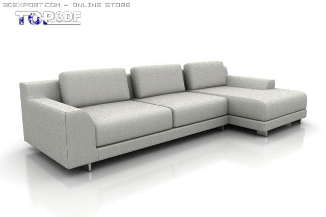 calligaris newport corner sofa Model 3D .c4d .max .obj .3ds .fbx .stl .blend 