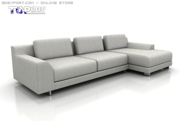 calligaris newport corner sofa 3D Model .c4d .max .obj .3ds .fbx .stl .blend 
