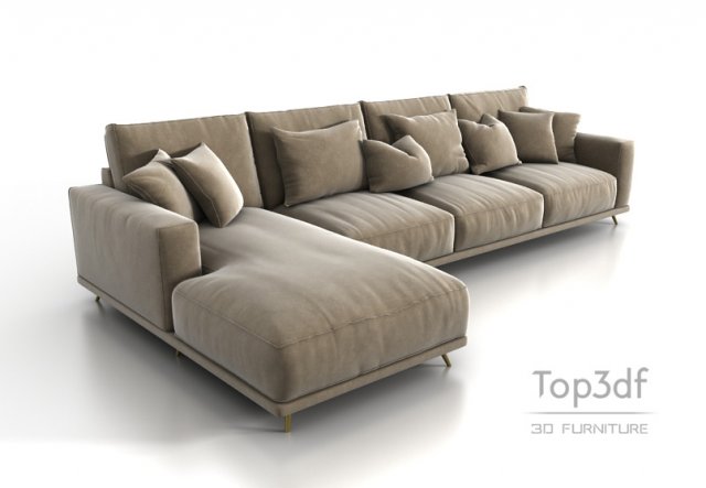 corner sofa Model 3D .c4d .max .obj .3ds .fbx .stl .blend 