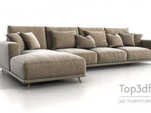 corner sofa Model 3D