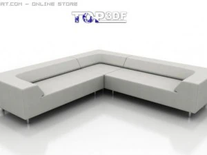 łatwa sofa blokowa Model 3D