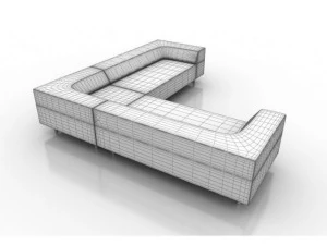 easy block sofa 3D Model