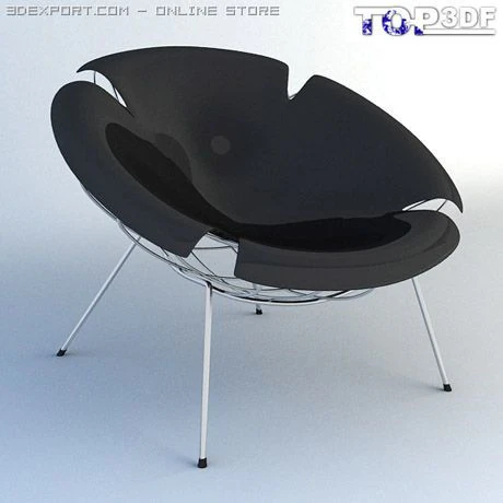 bean armchair 3D Model .c4d .max .obj .3ds .fbx .stl .blend