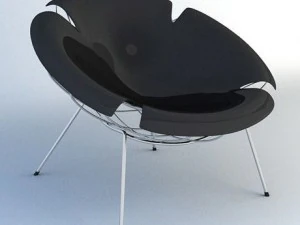 豆形扶手椅 3D 模型