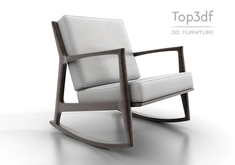 rocking chair 3D Model .c4d .max .obj .3ds .fbx .stl .blend 