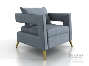 आधुनिक कपड़े की कुर्सी 3D मॉडल