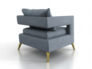 modern fabric armchair 3D Model
