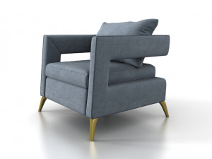 modern fabric armchair 3D Model