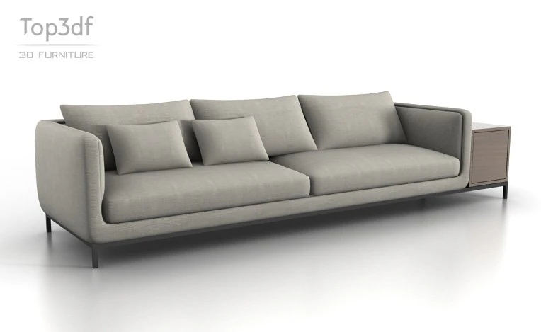 free sofa 3D Model .c4d .max .obj .3ds .fbx .stl .blend 