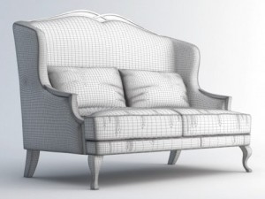 classical sofa Modello 3D