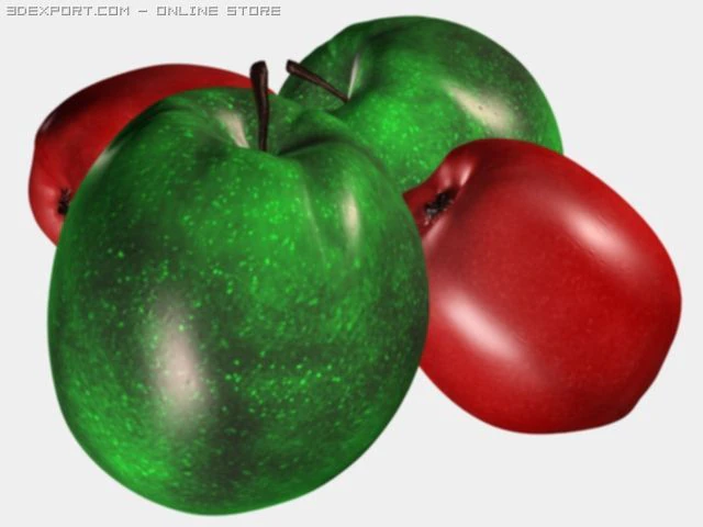 apples 3D Model .c4d .max .obj .3ds .fbx .stl .blend