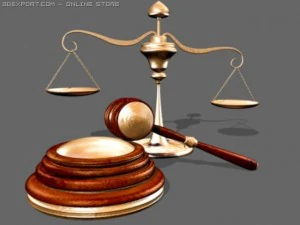 equilibrio della bilancia del martello di corte Modello 3D