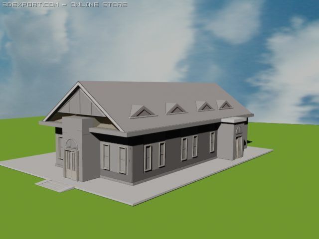 house 3D मॉडल .c4d .max .obj .3ds .fbx .stl .blend