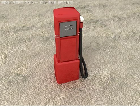 gas station retro 3D Model .c4d .max .obj .3ds .fbx .stl .blend 