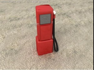 gas station retro 3Dモデル