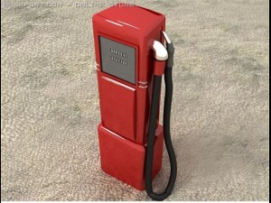 gas station retro 3D Model