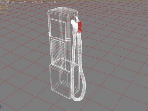 gas station retro 3D Model
