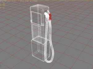 gas station retro 3D Model