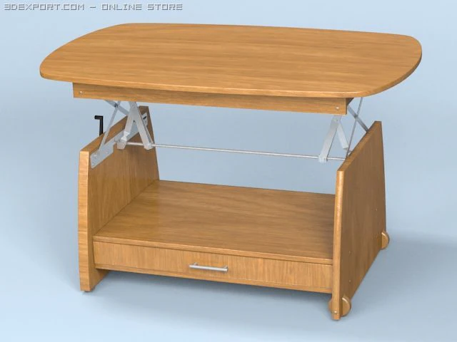 small configurable table 3D Model .c4d .max .obj .3ds .fbx .stl .blend