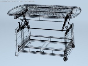 small configurable table 3D Model
