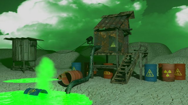 toxic land 3D 模型 .c4d .max .obj .3ds .fbx .stl .blend 