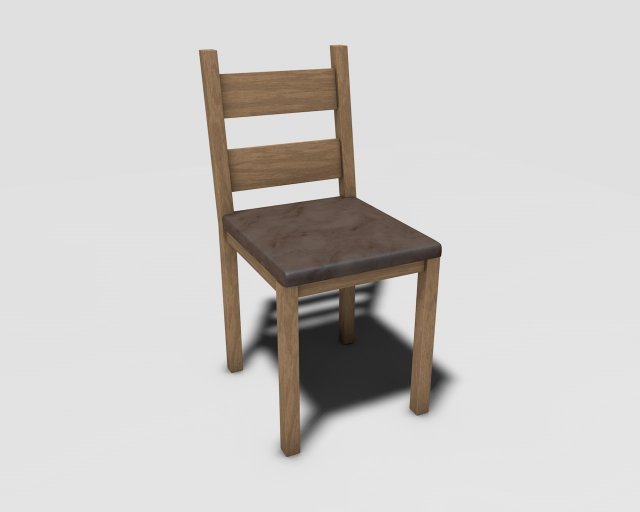 wooden chair 3D 模型 .c4d .max .obj .3ds .fbx .stl .blend