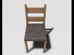 wooden chair 3D 模型