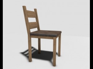 wooden chair 3D 模型
