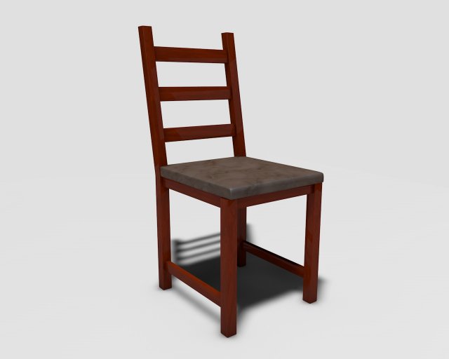 wooden chair Modelo 3D .c4d .max .obj .3ds .fbx .stl .blend 